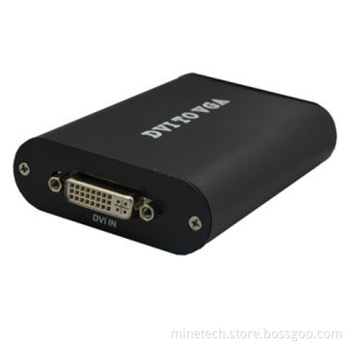 DVI to VGA video converter, digital to analog signal, up to 1920x1200p at 60Hz resolution